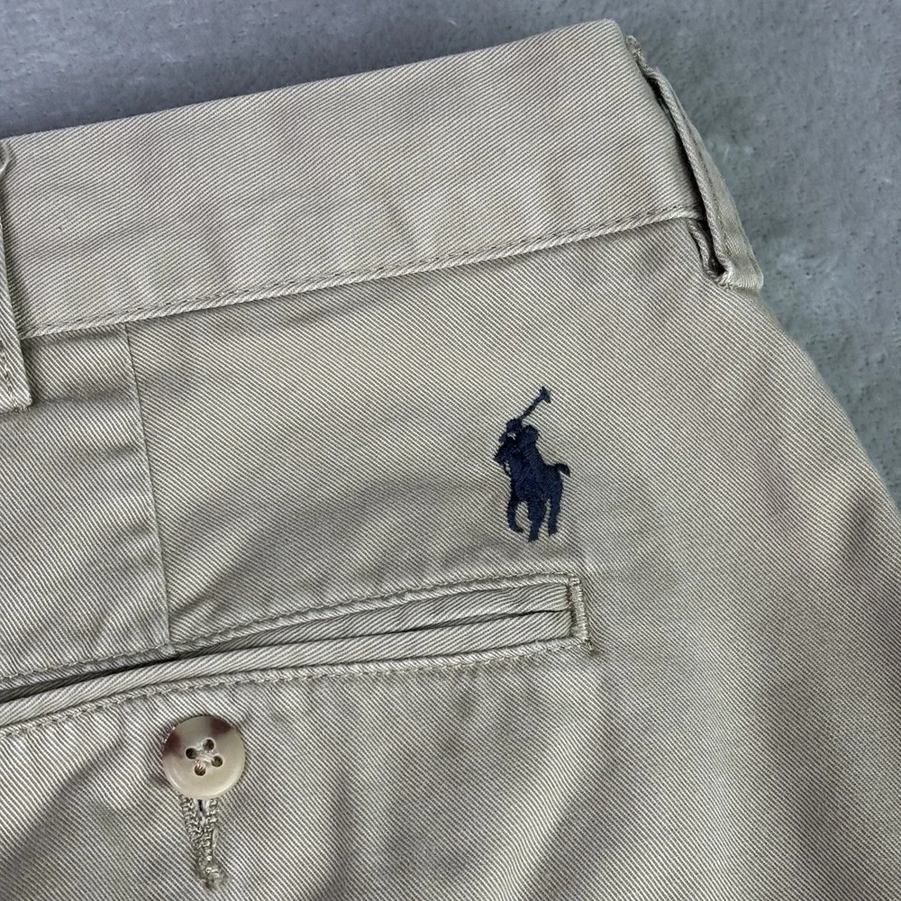 Vintage‎ Polo Ralph Lauren Ethan Chino Pants Men's 42X30 Beige Pleated Front